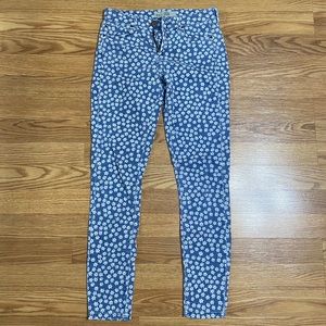 Topshop Moto Leigh Flower Printed Skinny Jeans